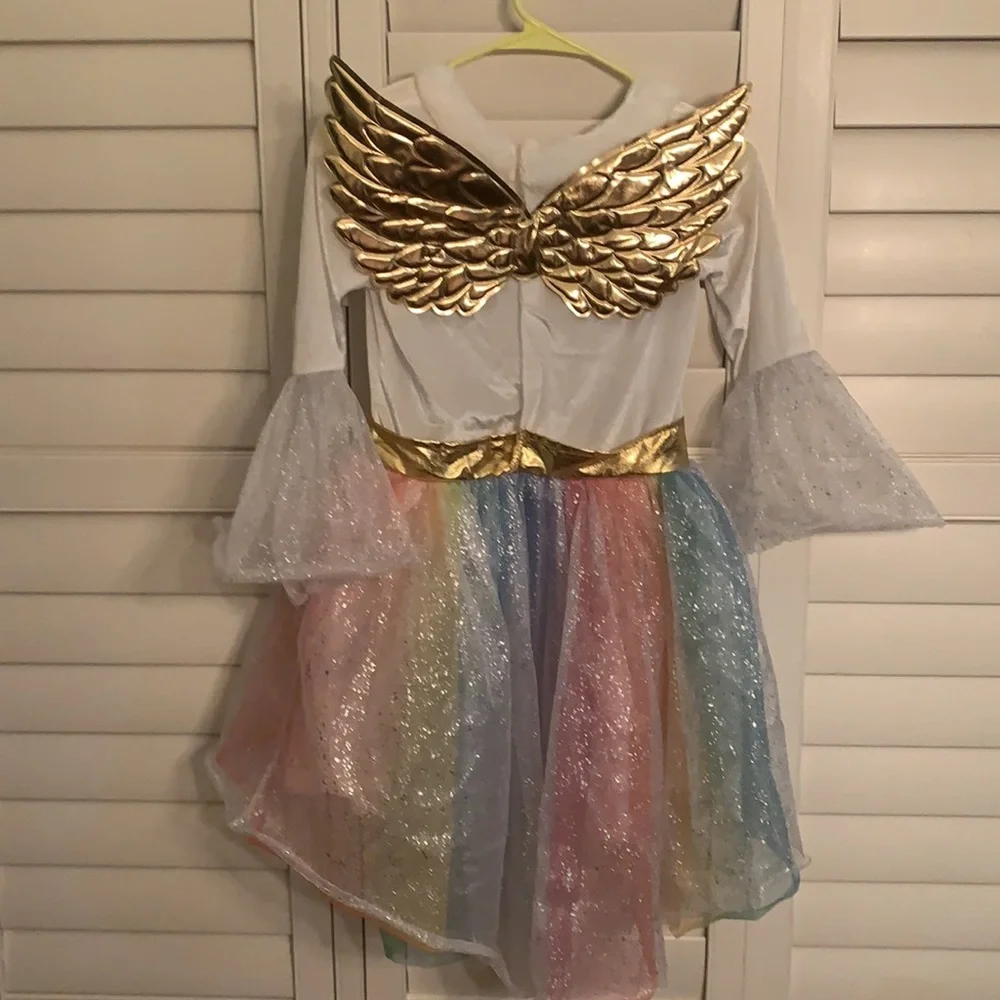 Rainbow fairy/angel Costume medium 8/10